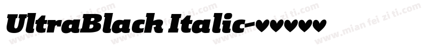 UltraBlack Italic字体转换